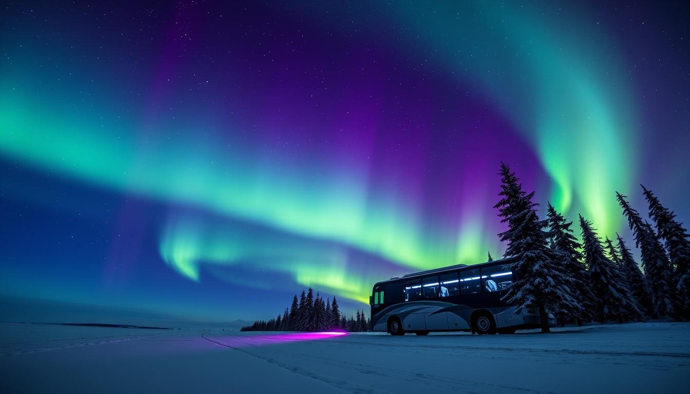 Northern Lights on a Bus Tour