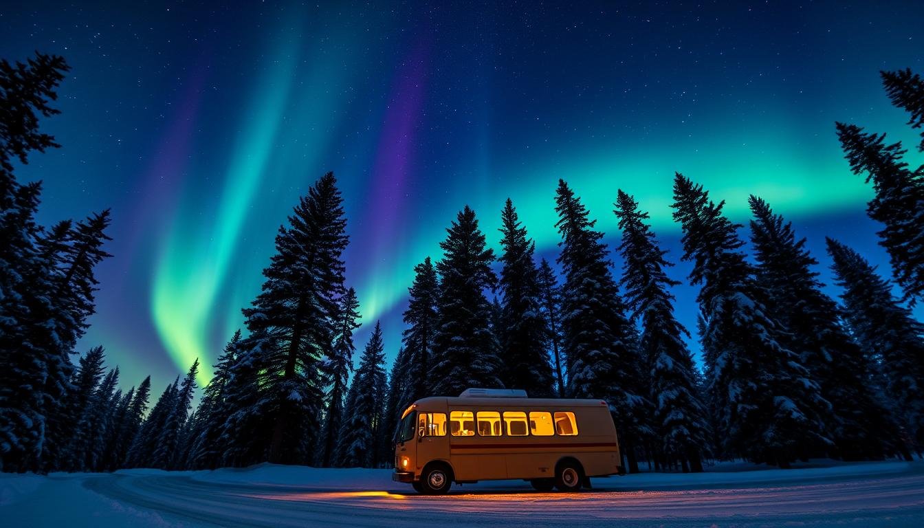 Northern Lights on a Bus Tour