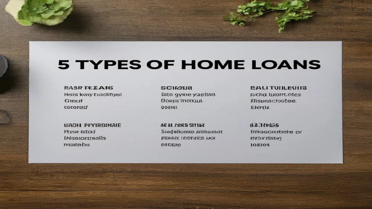 Types of Home Loans Offered