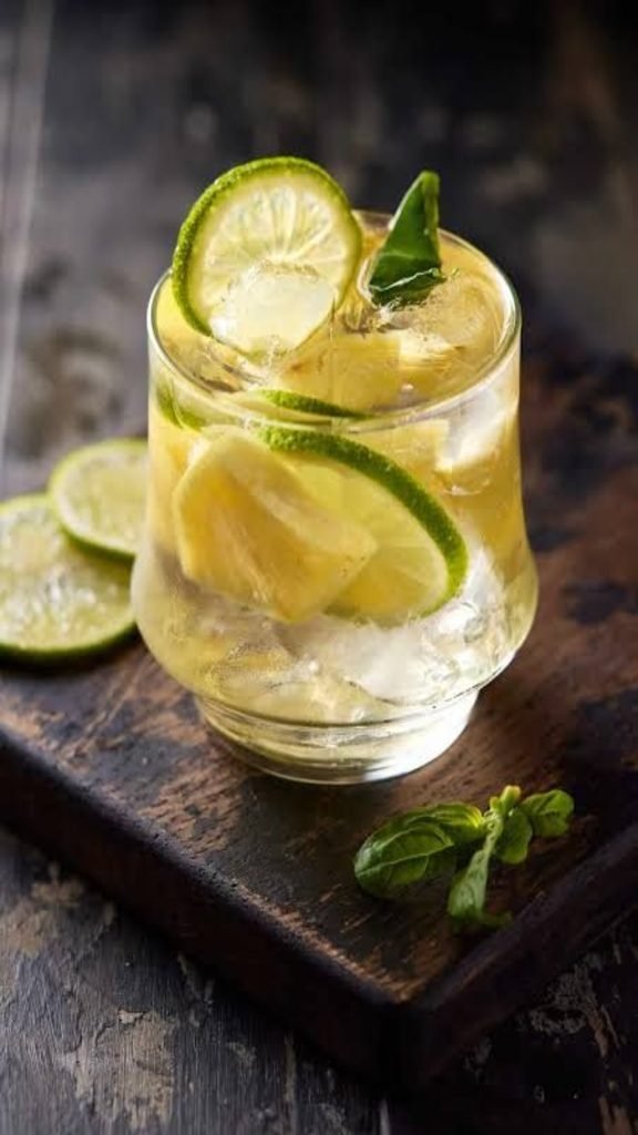 4. Tropical Lime-Pineapple Sparkler
