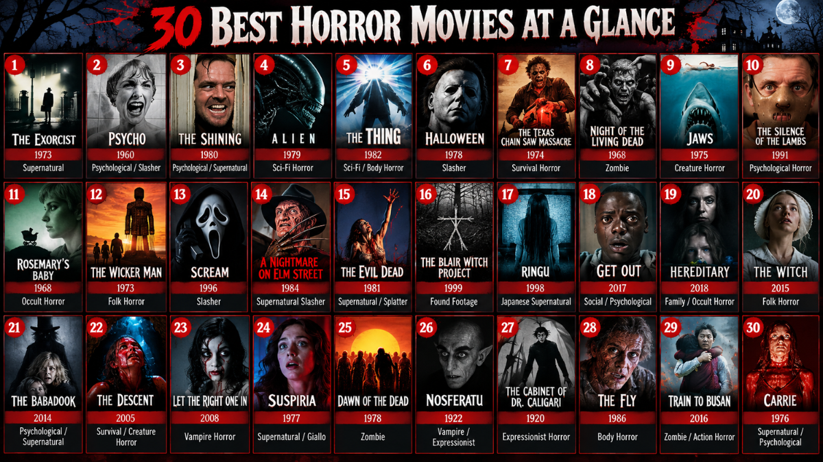 30 Best Horror Movies of All Time: Greatest Scary Films